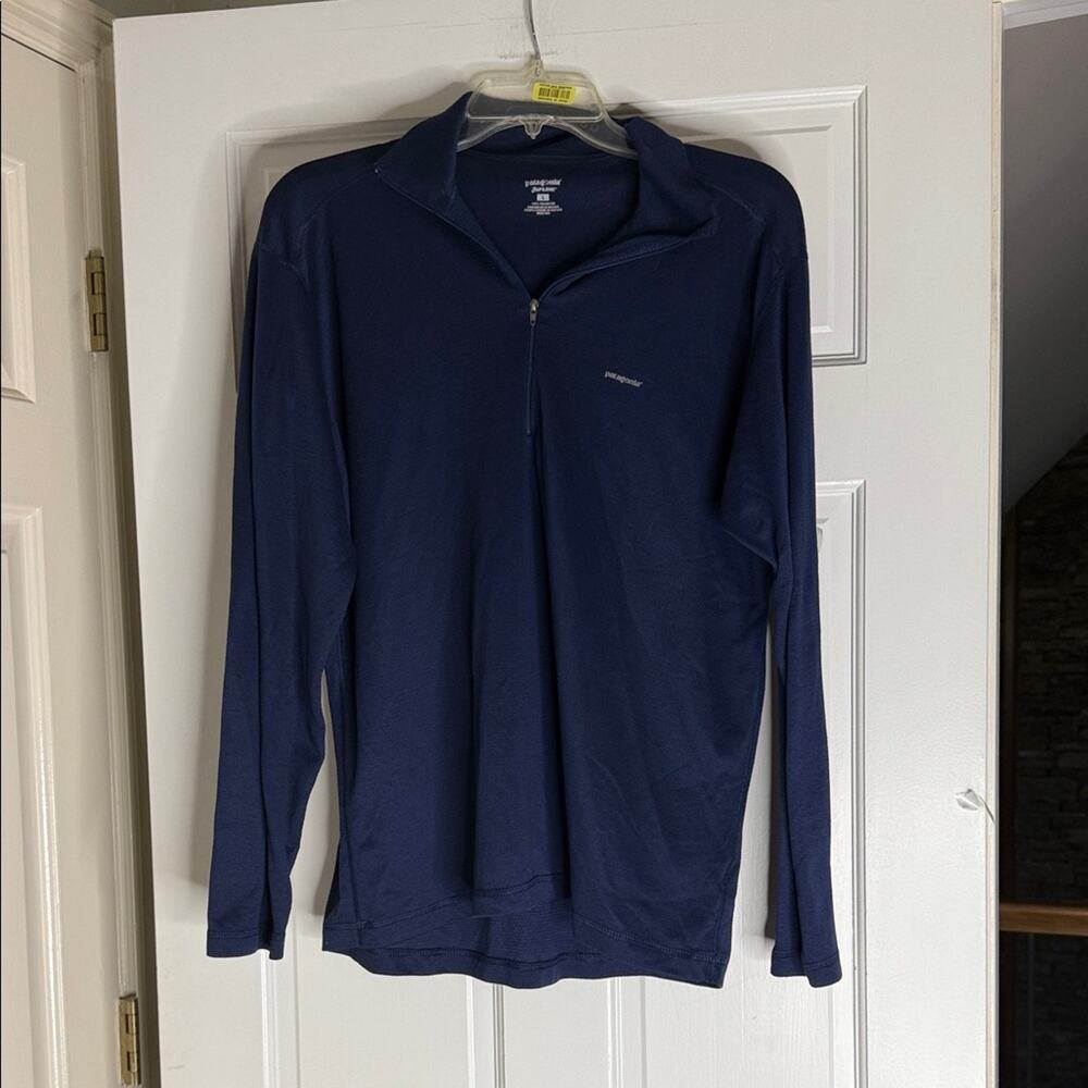 Patagonia Navy Blue Men's Quarter-Zip Shirt. Large
